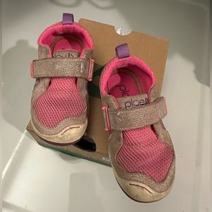 PLAE Ty Sneakers Navy Gray steel 102021-404 toddler Strap size US8.5